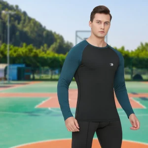 Men's Colorblock Raglan Compression Shirt